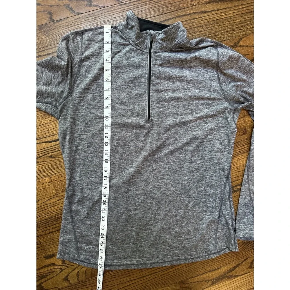 Nike Men's Dri Fit Gray Heather 1/4 Zip Long Sleeve Pullover Size XL - Picture 5 of 6